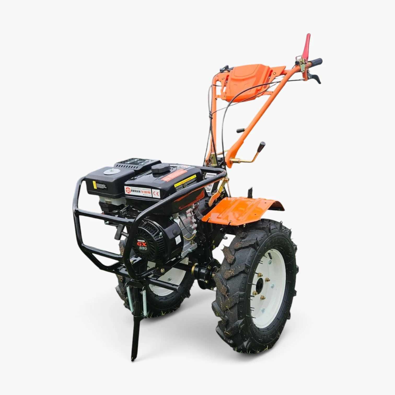 Мотоблок TITAN TN-1100PRO с пониженной передачей + БАМПЕР(в комплекте колеса 6.00-12 2шт)